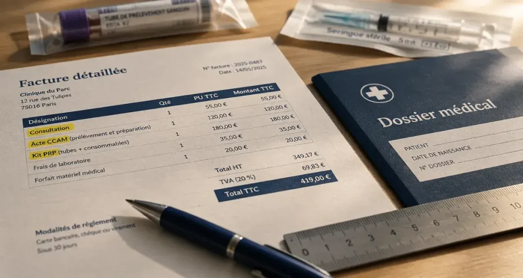 Injection PRP et mutuelle : pourquoi le kit reste souvent à votre charge